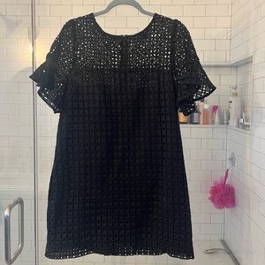 Banana Republic black eyelet dress